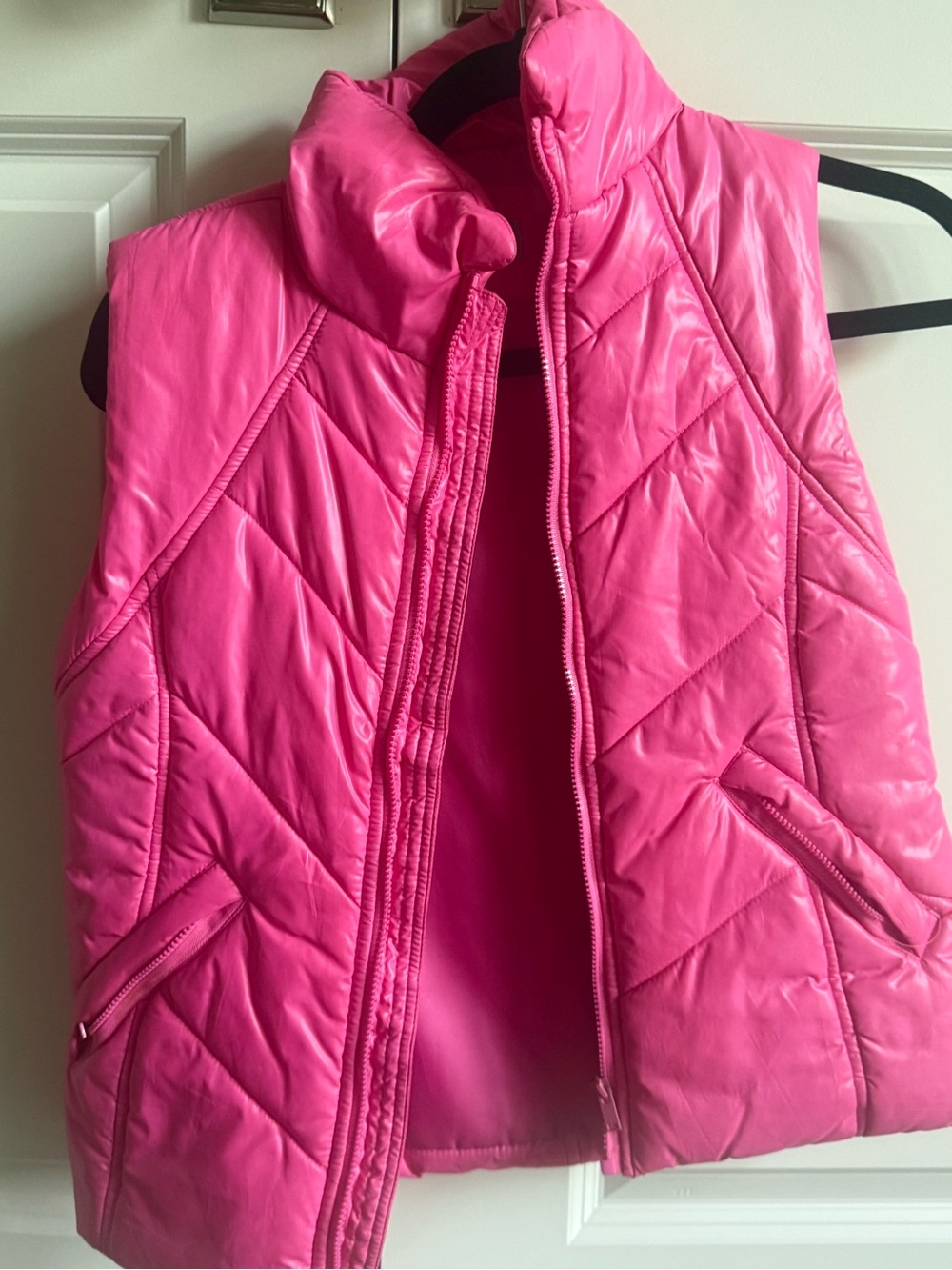Tractr Girls Bright Pink Quilted Puffer Vest